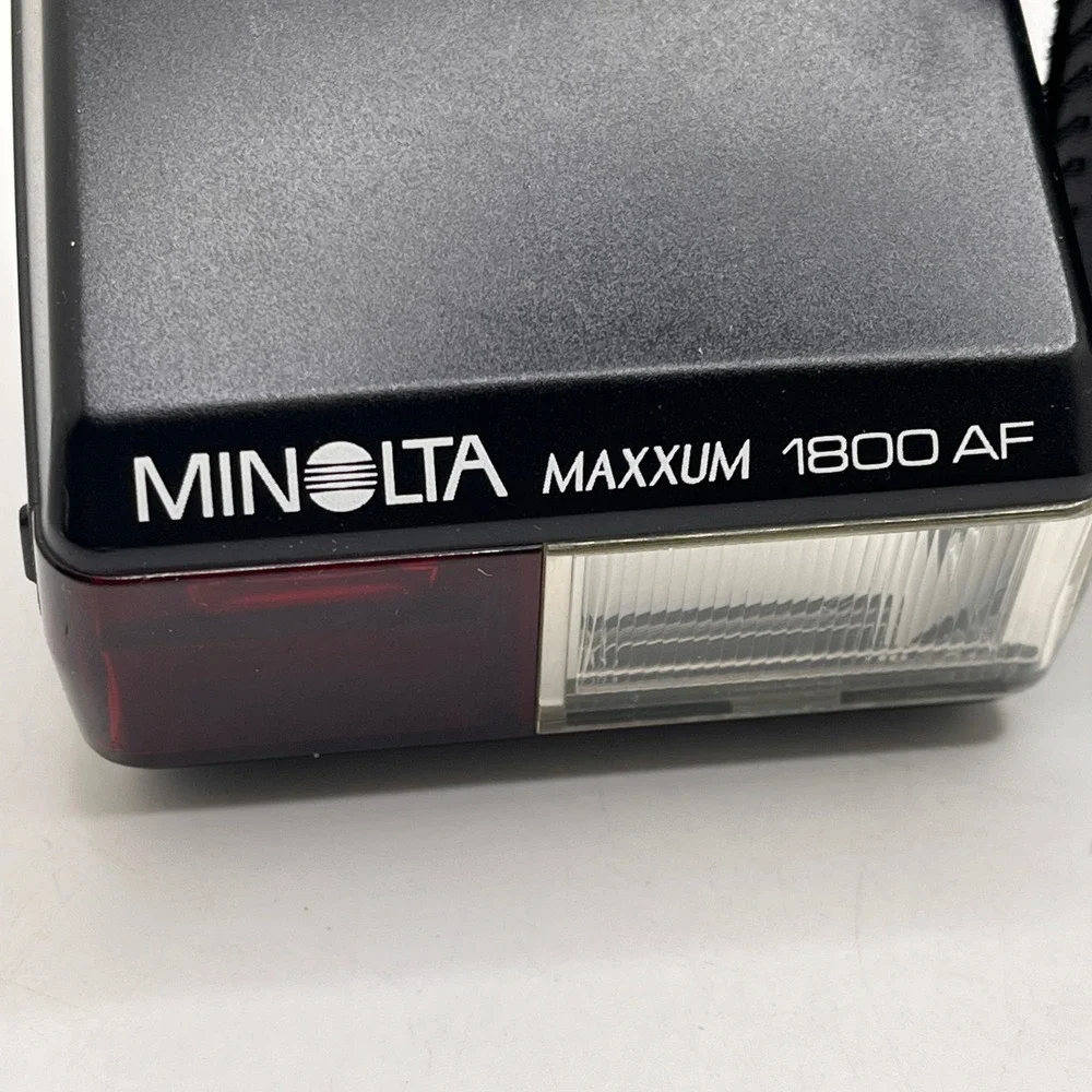 Minolta Maxxum 1800‎ AF Flash With Case Japan Vintage Camera Accessory